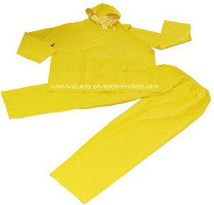 2PCS PVC Rainsuit with Elasticity Trousers R9001